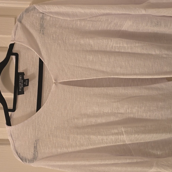 PERCEPTIONS BRAND WOMEN'S WHITE SHORT OPEN CARDIGAN SHRUG SIZE XL - Picture 3 of 16